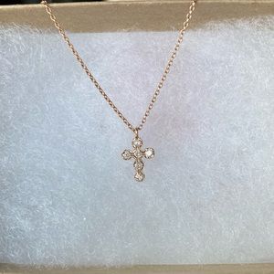 TSK Atelier 1979 Diamond Cross Necklace Dainty